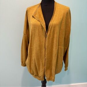 OSKA ochre “boyfriend” Cardigan Sweater
